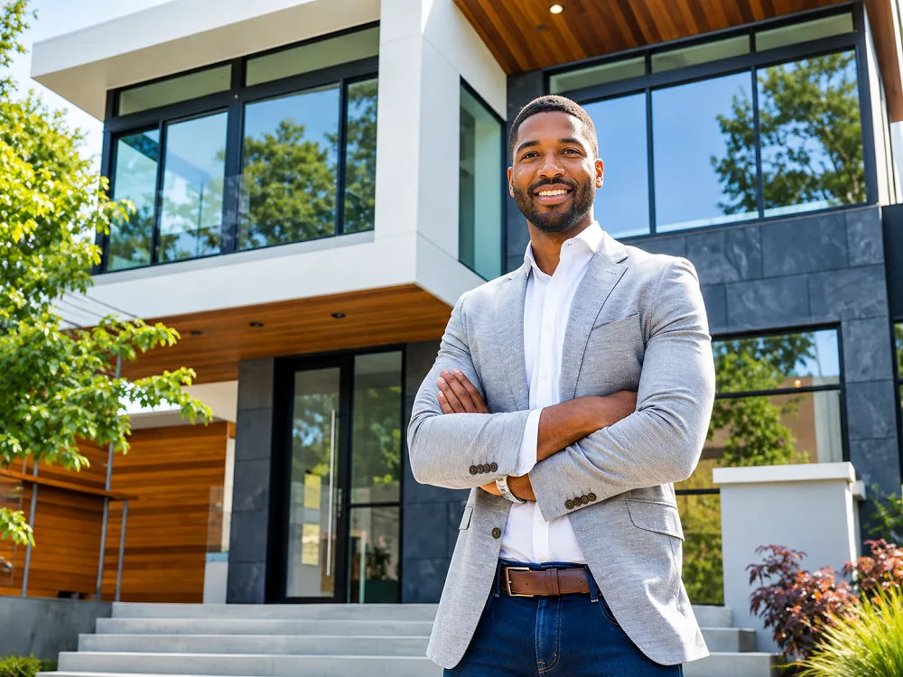 Real estate agent using automation tools, representing Techiyah website and AI automation for real estate agents
